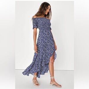 Floral Off-Shoulder Maxi Dress
